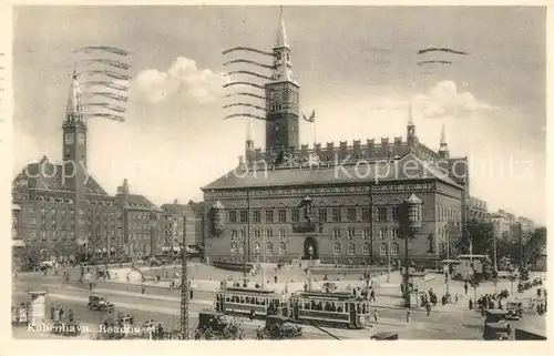 AK / Ansichtskarte Strassenbahn Raadhuset 