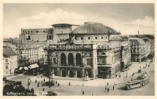 AK / Ansichtskarte Strassenbahn Kobenhavn Teater  