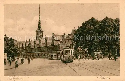 AK / Ansichtskarte Strassenbahn Kobenhavn Borsen  