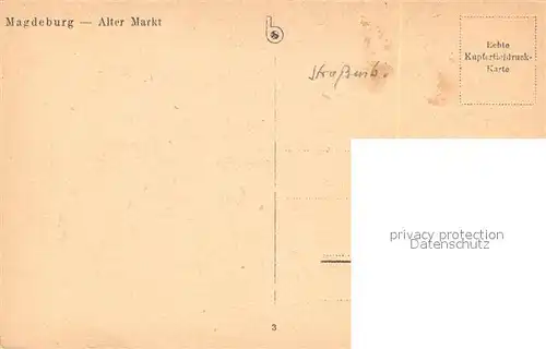 AK / Ansichtskarte Strassenbahn Magdeburg Alter Markt  
