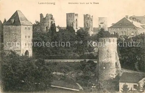 AK / Ansichtskarte Luxembourg_Luxemburg Anciennes tours sur le Rham Luxembourg Luxemburg