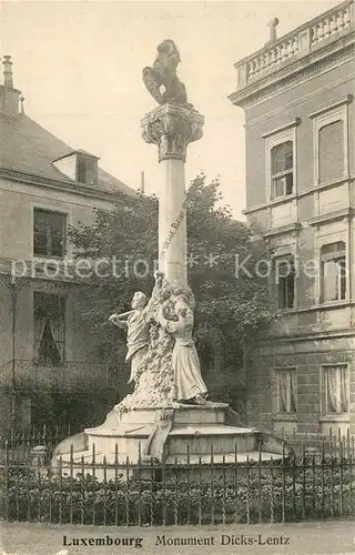 AK / Ansichtskarte Luxembourg_Luxemburg Monumetn Dicks Lentz Luxembourg Luxemburg