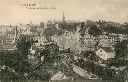 AK / Ansichtskarte Luxembourg_Luxemburg Ville basse de Grund et le Bock Luxembourg Luxemburg