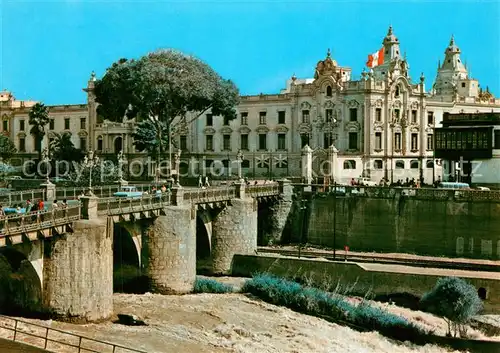 AK / Ansichtskarte Lima_Peru Puente de Piedra sobre el rio Rimac Lima_Peru