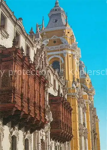 AK / Ansichtskarte Lima_Peru Arceveche et Cathedrale Lima_Peru