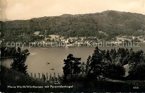 AK / Ansichtskarte Maria_Woerth_Woerthersee Panorama Pyramidenkogel Maria_Woerth_Woerthersee