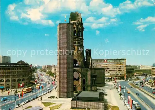 AK / Ansichtskarte Berlin Kurfuerstendamm Gedaechtniskirche Breitscheidplatz Berlin