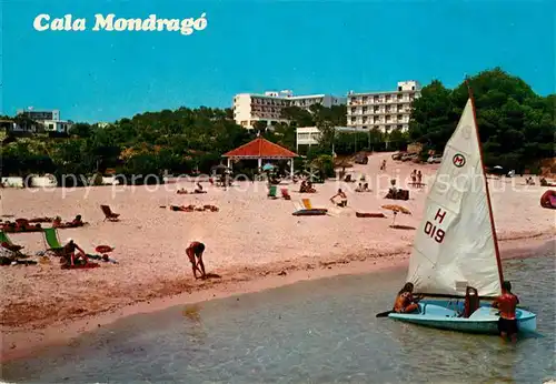 AK / Ansichtskarte Cala_Mondrago Strand Segelboot 