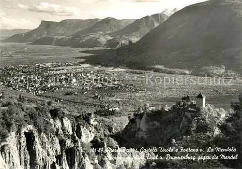 AK / Ansichtskarte Merano_Suedtirol Schloss Brunnenburg Mendel Merano Suedtirol