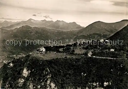 AK / Ansichtskarte Monte_Bre_Lugano Fliegeraufnahme Monte_Bre_Lugano