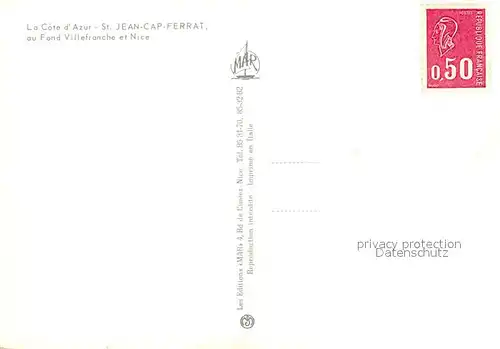 AK / Ansichtskarte Saint Jean Cap Ferrat au fond Villefranche et Nice Cote d Azur vue aerienne Saint Jean Cap Ferrat
