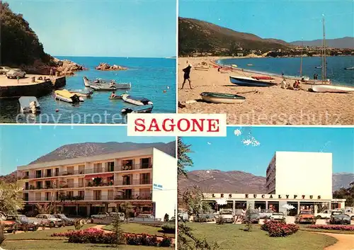 AK / Ansichtskarte Sagone Kueste Strand Hotel Ladenschaefte Sagone