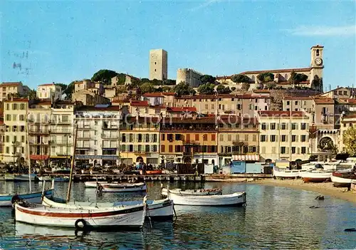 AK / Ansichtskarte Cannes_Alpes Maritimes Un coin du port et le Suquet Cannes Alpes Maritimes