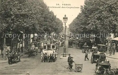 AK / Ansichtskarte Paris Boulevard des Capucines traffic Paris