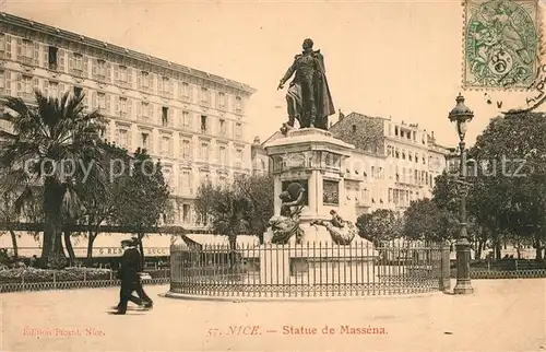 AK / Ansichtskarte Nice_Alpes_Maritimes Statue de Massena Nice_Alpes_Maritimes