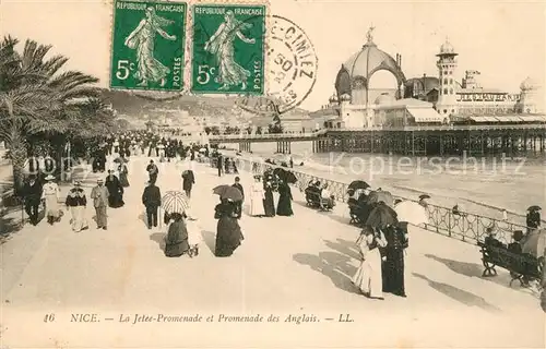 AK / Ansichtskarte Nice_Alpes_Maritimes La Jetee Promenade et Promenade des Anglais Nice_Alpes_Maritimes