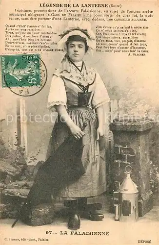 AK / Ansichtskarte Falaise_Calvados Legende de la Lanterne Falaisienne Frau Tracht  Falaise_Calvados