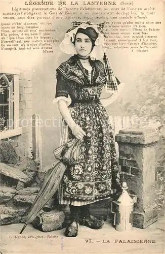 AK / Ansichtskarte Falaise_Calvados Legende de la Lanterne Falaisienne Frau Tracht  Falaise_Calvados