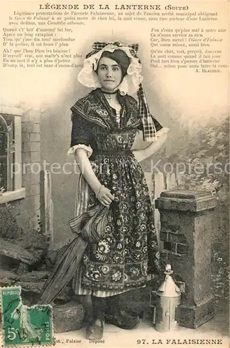 AK / Ansichtskarte Falaise_Calvados Legende de la Lanterne Falaisienne Frau Tracht  Falaise_Calvados
