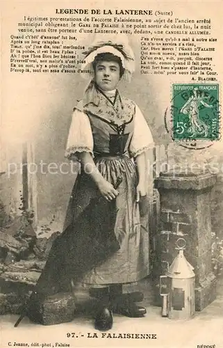 AK / Ansichtskarte Falaise_Calvados Legende de la Lanterne Falaisienne Frau Tracht  Falaise_Calvados