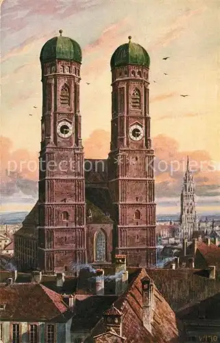 AK / Ansichtskarte Verlag_Wiedemann_WIRO_Nr. 2163 M?nchen Frauenkirche  