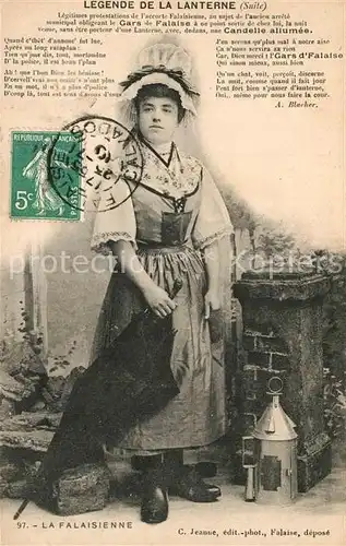 AK / Ansichtskarte Falaise_Calvados Legende de la Lanterne Falaisienne Frau Tracht  Falaise_Calvados