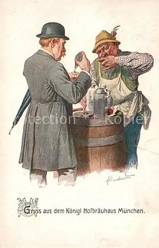 AK / Ansichtskarte Bier Hofbr?uhaus M?nchen  