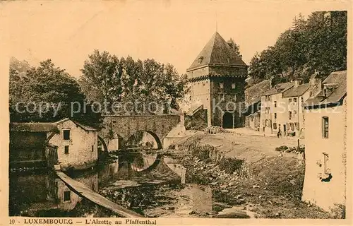 AK / Ansichtskarte Luxembourg_Luxemburg L`Alzette au Pfaffenthal Luxembourg Luxemburg