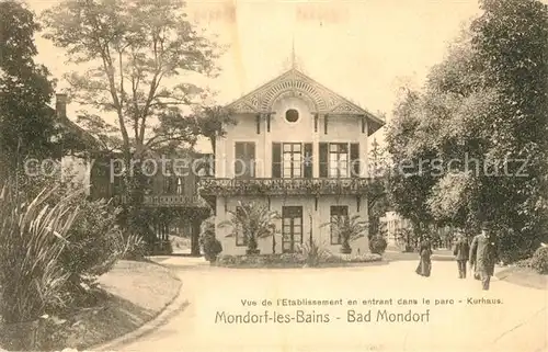 AK / Ansichtskarte Mondorf les Bains Etablissement en entrand dans le Parc Kurhaus Mondorf les Bains