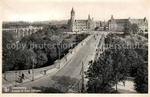 AK / Ansichtskarte Luxembourg_Luxemburg Avenue et Pont Adolphe Luxembourg Luxemburg