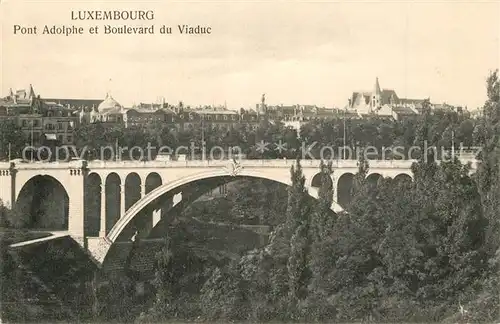 AK / Ansichtskarte Luxembourg_Luxemburg Pont Adolpeh et Boulevard du Viaduc Luxembourg Luxemburg