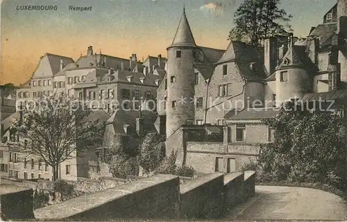 AK / Ansichtskarte Luxembourg_Luxemburg Rempart Luxembourg Luxemburg