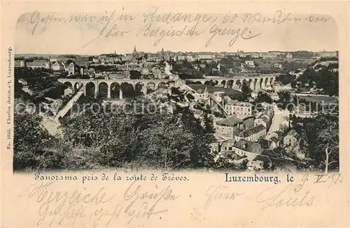 AK / Ansichtskarte Luxembourg_Luxemburg Panorma pris de la route de Treves Luxembourg Luxemburg