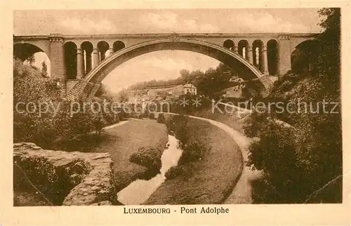 AK / Ansichtskarte Luxembourg_Luxemburg Pont Adolphe Luxembourg Luxemburg