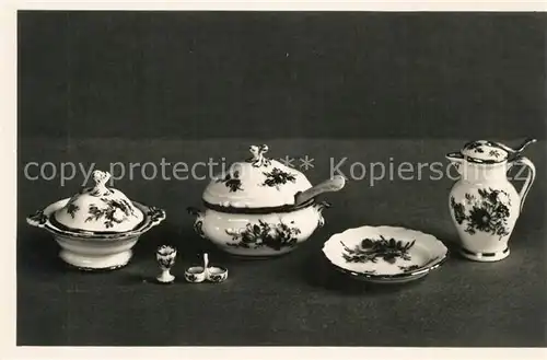 AK / Ansichtskarte Antiquit?ten Miniatur Porzellan Meissen  