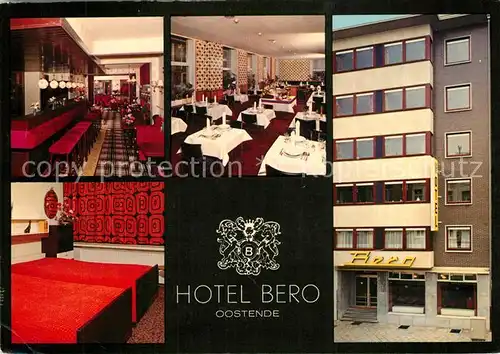 AK / Ansichtskarte Oostende_Ostende Hotel Bero Bar Zimmer Gastraum 