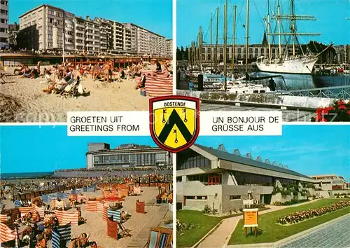 AK / Ansichtskarte Oostende_Ostende Strand Yachthafen Kursaal  