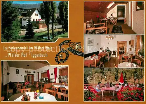 AK / Ansichtskarte Iggelbach Hotel Gasthof Pfaelzer Hof Gastraeume Terrasse Iggelbach