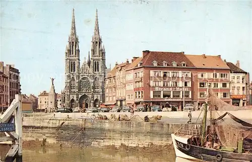 AK / Ansichtskarte Oostende_Ostende Petrus en Pauluskerk Strand Hotel 