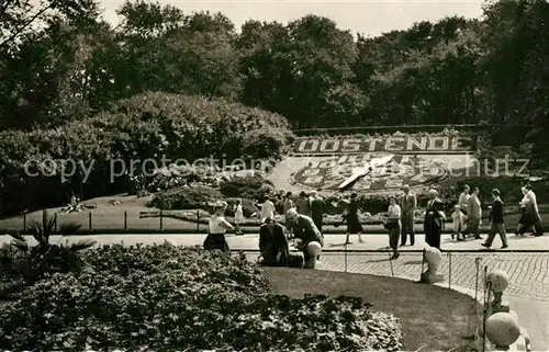 AK / Ansichtskarte Oostende_Ostende Blumenuhr 