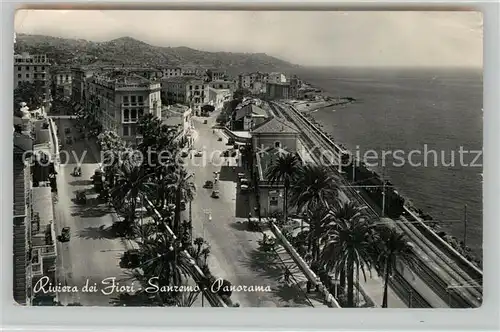 AK / Ansichtskarte Sanremo Panorama Promenade Sanremo