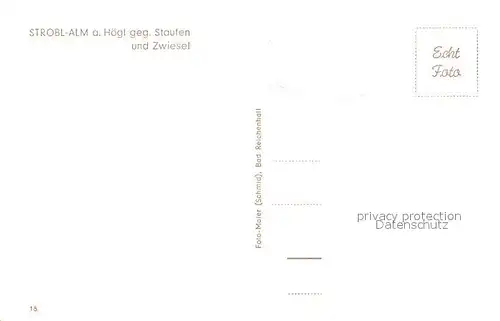AK / Ansichtskarte Hoegl_Piding Strobl Alm mit Staufen und Zwiesel Hoegl Piding