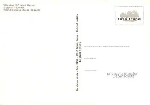 AK / Ansichtskarte Villanders_Villandro Eisacktal Kirche Villanders_Villandro