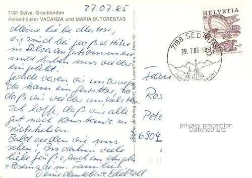 AK / Ansichtskarte Selva_Poschiavo Ferienhaeuser Vacanza und Maria Sutcrestas Selva Poschiavo
