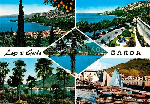 AK / Ansichtskarte Garda_Lago_di_Garda Teilansichten Bootshafen Garda_Lago_di_Garda
