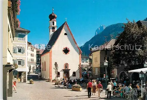 AK / Ansichtskarte St_Ulrich_Groeden_Tirol Dorfpartie St Antonius Kirche St_Ulrich_Groeden_Tirol