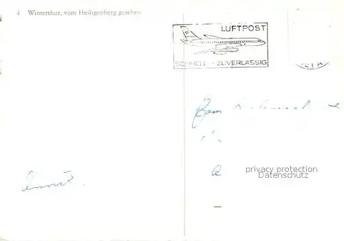 AK / Ansichtskarte Winterthur_ZH Blick vom Heiligenberg Winterthur ZH