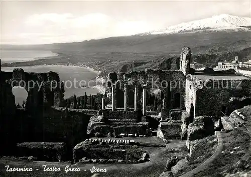 AK / Ansichtskarte Taormina_Sizilien Teatro Greco Scena Taormina Sizilien