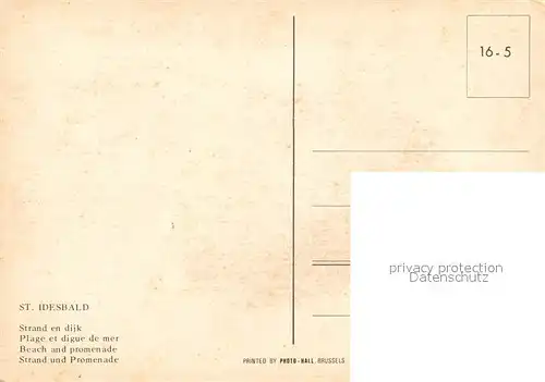 AK / Ansichtskarte St_Idesbald Strand en dijk St_Idesbald
