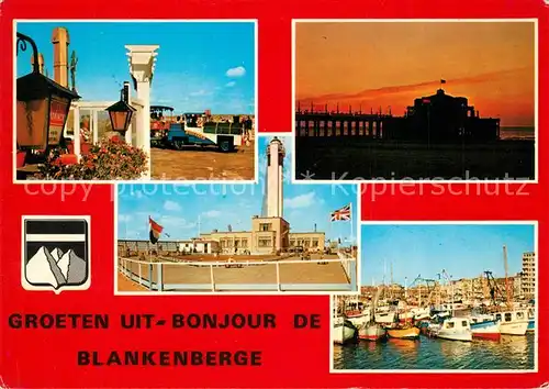 AK / Ansichtskarte Blankenberge Inselbahn Seebruecke Yachthafen Blankenberge